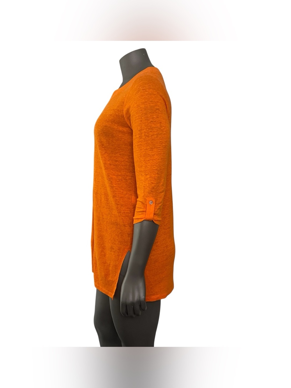 Chico’s Linen Tunic Top Women’s XS 00 Orange Longline Colorful Beach Lounge - Picture 2 of 8